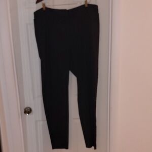 212 Collection Long Pants, 20W, Charcoal Pinstripe, 4 Pockets, Button Hook & Zip